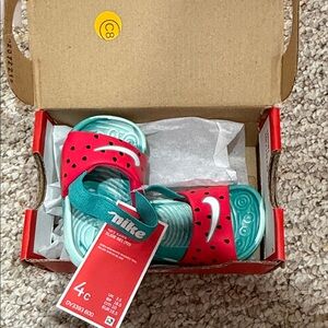 Nike Kids' Sandals - Red and Blue 4C